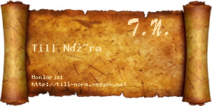 Till Nóra névjegykártya