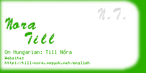 nora till business card